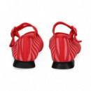 Mercedes Malla Listas Rosa+rojo  CAMPER