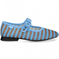 Mercedes Malla Listas Cielo+marron  CAMPER