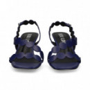 Sandalia Mini Circulos Azul  BIBI LOU