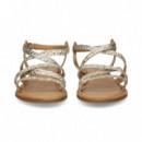 Sandalia Cruzada Plata+platino  TWEST