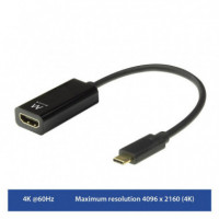 Adaptador EWENT Conversor Usb-c Macho a HDMI Hembra 4K@60HZ (EW9823)