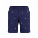 Polo RALPH LAUREN - Woven-shorts - Newport Navy W Flag Aoe - 710A13007001/NEWPORT Navy W Flag Aoe