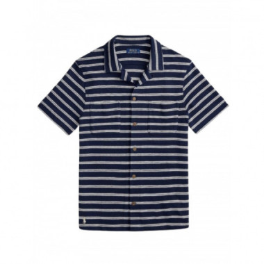 Polo RALPH LAUREN - Knit-sport Shirt-shirt - Newport Navy Pale Cream - 710A13005002/NEWPORT Navy Pale Cream