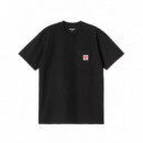 CARHARTT - S/S Pocket Heart T-Shirt Organic Cotton Single Jersey - 1V2XX - I032128/1V2XX