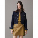 Cropped 90 S Denim Jacket Denim Rinse  CALVIN KLEIN