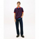 Tjm Reg Stripe Polo Ext Dark Night Navy  TOMMY JEANS