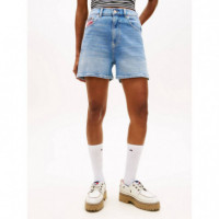 Mom Short Rwb BJ8131 Denim Medium  TOMMY JEANS