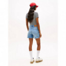 Mom Short Rwb BJ8131 Denim Medium  TOMMY JEANS