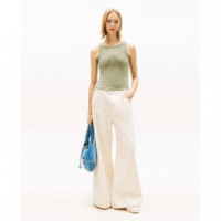 Tjw Slim Sh Tonal Flag Tank Bay Leaf  TOMMY JEANS