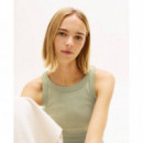 Tjw Slim Sh Tonal Flag Tank Bay Leaf  TOMMY JEANS