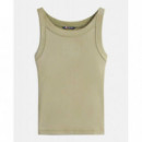 Tjw Slim Sh Tonal Flag Tank Bay Leaf  TOMMY JEANS