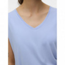 Camiseta Top VERO MODA Filli Brunnera Blue Medium Blue