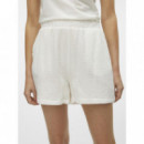 Pantalones Cortos Shorts VERO MODA Natali Snow White Clear White
