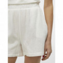 Pantalones Cortos Shorts VERO MODA Natali Snow White Clear White