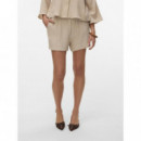 Pantalones Cortos Shorts VERO MODA Natali Silver Lining