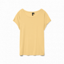 Top Camiseta VERO MODA Plain Golden Haze Medium Yellow