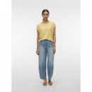 Top Camiseta VERO MODA Plain Golden Haze Medium Yellow