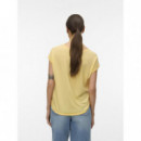 Top Camiseta VERO MODA Plain Golden Haze Medium Yellow
