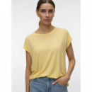 Top Camiseta VERO MODA Plain Golden Haze Medium Yellow