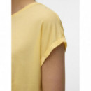Top Camiseta VERO MODA Plain Golden Haze Medium Yellow