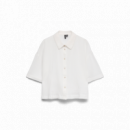 Camisa VERO MODA Ss Crop White Snow White