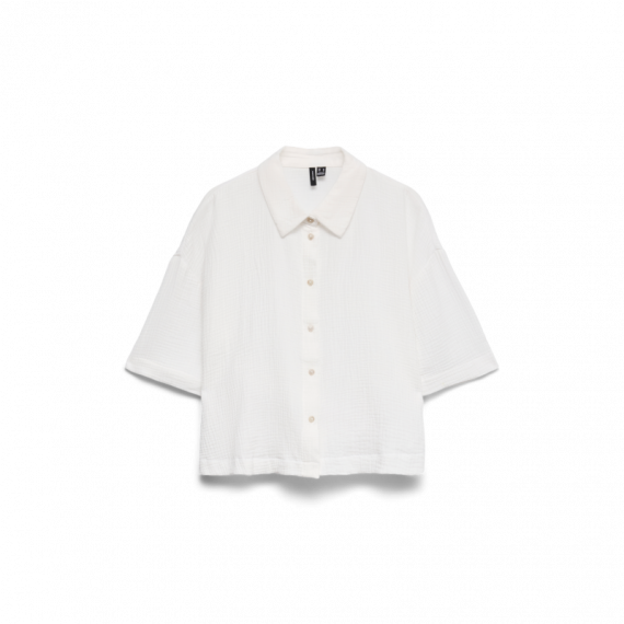 Camisa VERO MODA Ss Crop White Snow White