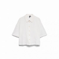 Camisa VERO MODA Ss Crop White Snow White