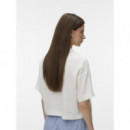 Camisa VERO MODA Ss Crop White Snow White