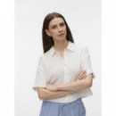 Camisa VERO MODA Ss Crop White Snow White