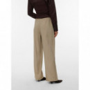 Pantalones Mujer Pantalones VERO MODA Loose Laurel Oak Medium Grey