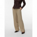 Pantalones Mujer Pantalones VERO MODA Loose Laurel Oak Medium Grey
