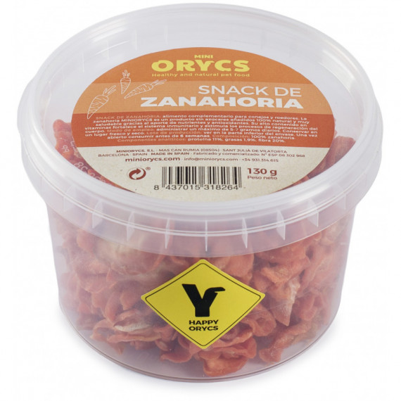 ORYCS Roedor Snack Zanahoria 130 Gr