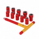 Juego de Vasos 3/8" con Llave en T 1.000V PAMACON 11 Pcs