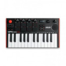 Teclado AKAI Controlador 25 Teclas USB Pad Altavoz