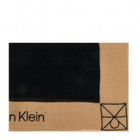 Bufanda Cruzada Tipo Pareo de Lino  CALVIN KLEIN