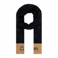 Bufanda Cruzada Tipo Pareo de Lino  CALVIN KLEIN