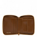 Cartera con Cremallera en el Contorno con Rfid y Logo  CALVIN KLEIN