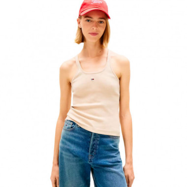 Camiseta de tirantes slim acanalada