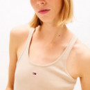 Camiseta de tirantes slim acanalada