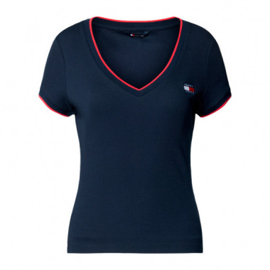 CAMISETA SLIM BADGE V-NECK