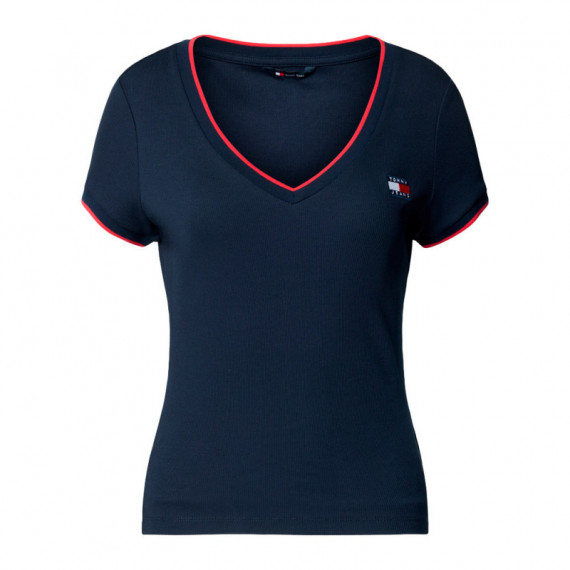 CAMISETA SLIM BADGE V-NECK