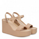 Sandalias Melia de Cuña con Plataforma y Logo  CALVIN KLEIN