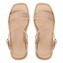 Sandalias Melia de Cuña con Plataforma y Logo  CALVIN KLEIN