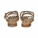 Sandalia Cruzada Negro+platino  TWEST