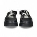 Sandalia Plataforma Acordonado Negro  UGG