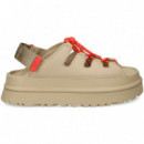 Sandalia Plataforma Acordonado Cuero  UGG