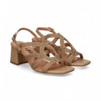 Sandalia Circulo Camel  BIBI LOU