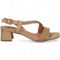Sandalia Tira Empeine Camel  BIBI LOU