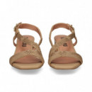 Sandalia Tira Empeine Camel  BIBI LOU