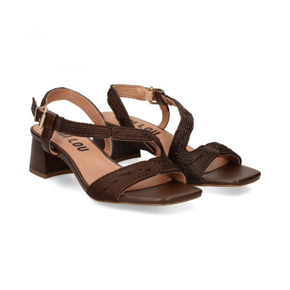 Sandalia Tira Empeine Marron  BIBI LOU